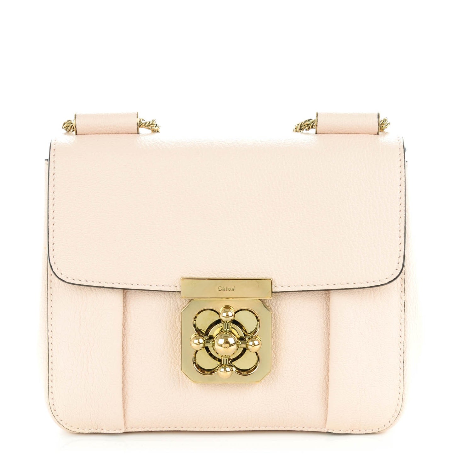 Goatskin Small Elsie Shoulder Bag Cement Pink