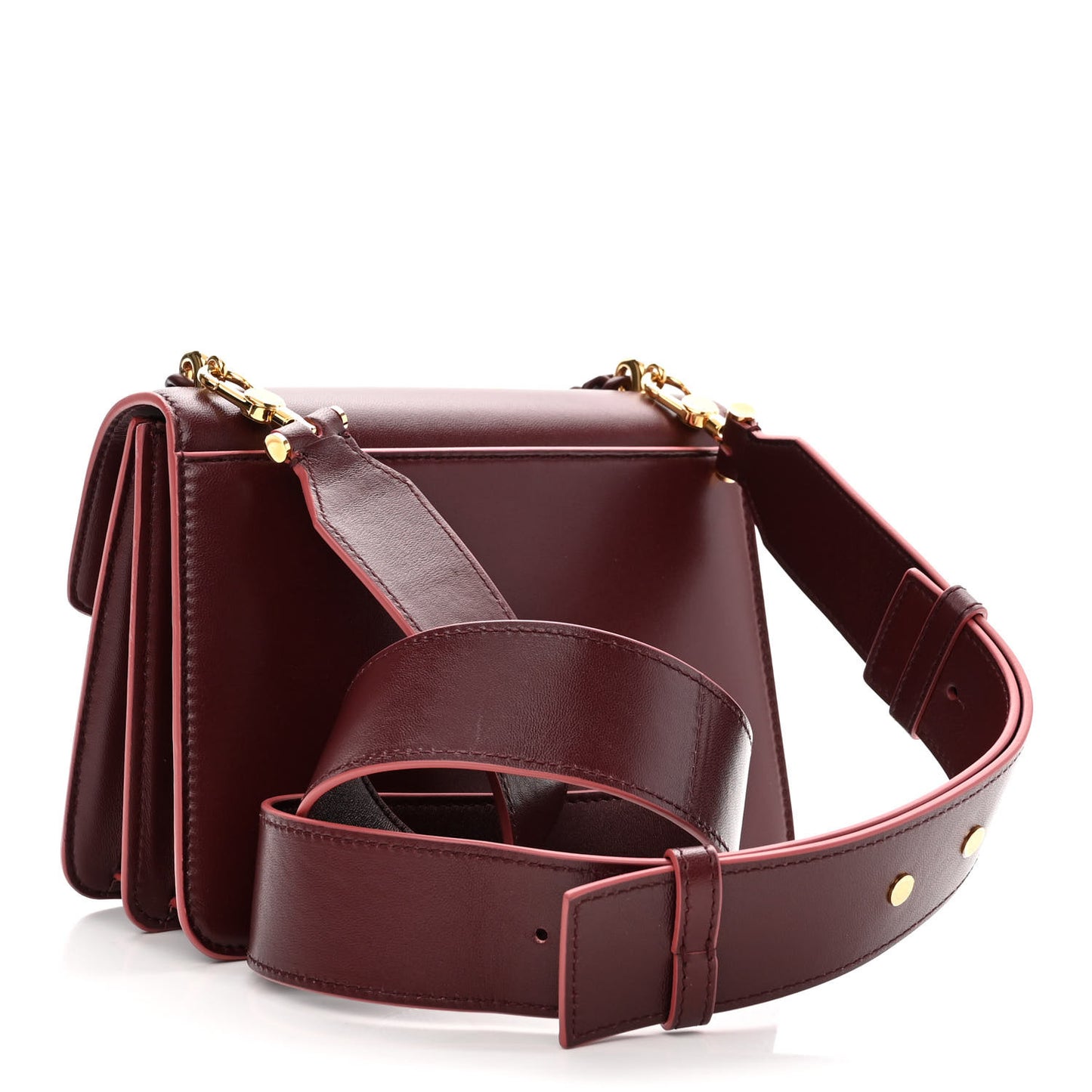 Nappa Monochrome Serpenti Forever Maxi Chain Crossbody Bag Dark Red