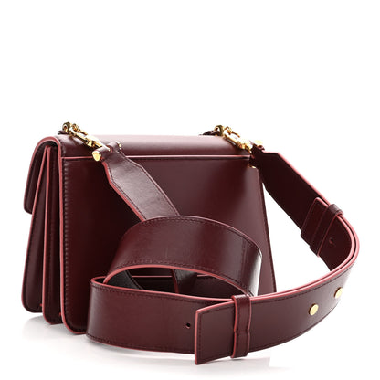 Bulgari Nappa Monochrome Serpenti Forever Maxi Chain Crossbody Bag Dark Red 3 of 9