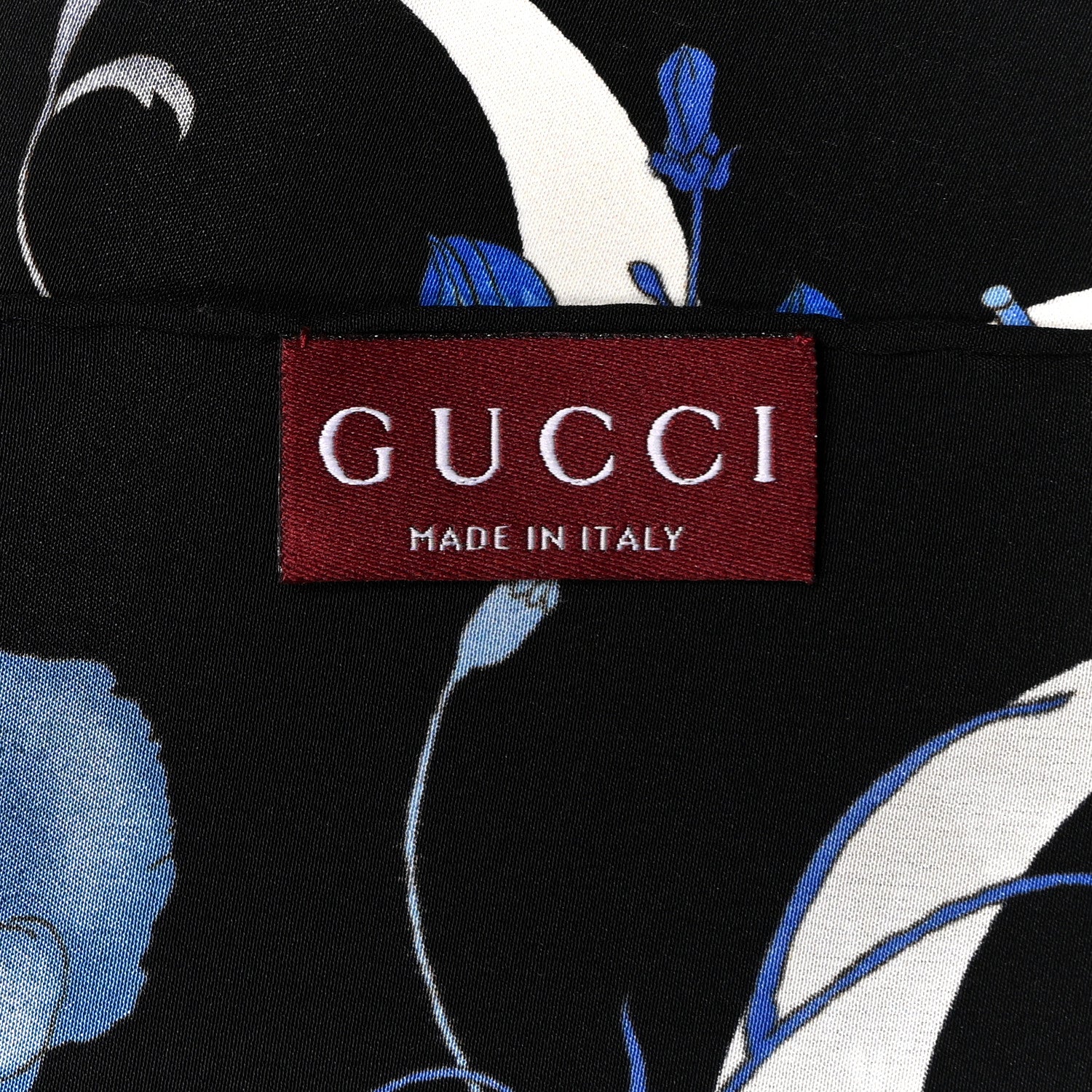 Gucci Silk Flora Square Scarf Blue 3 of 4