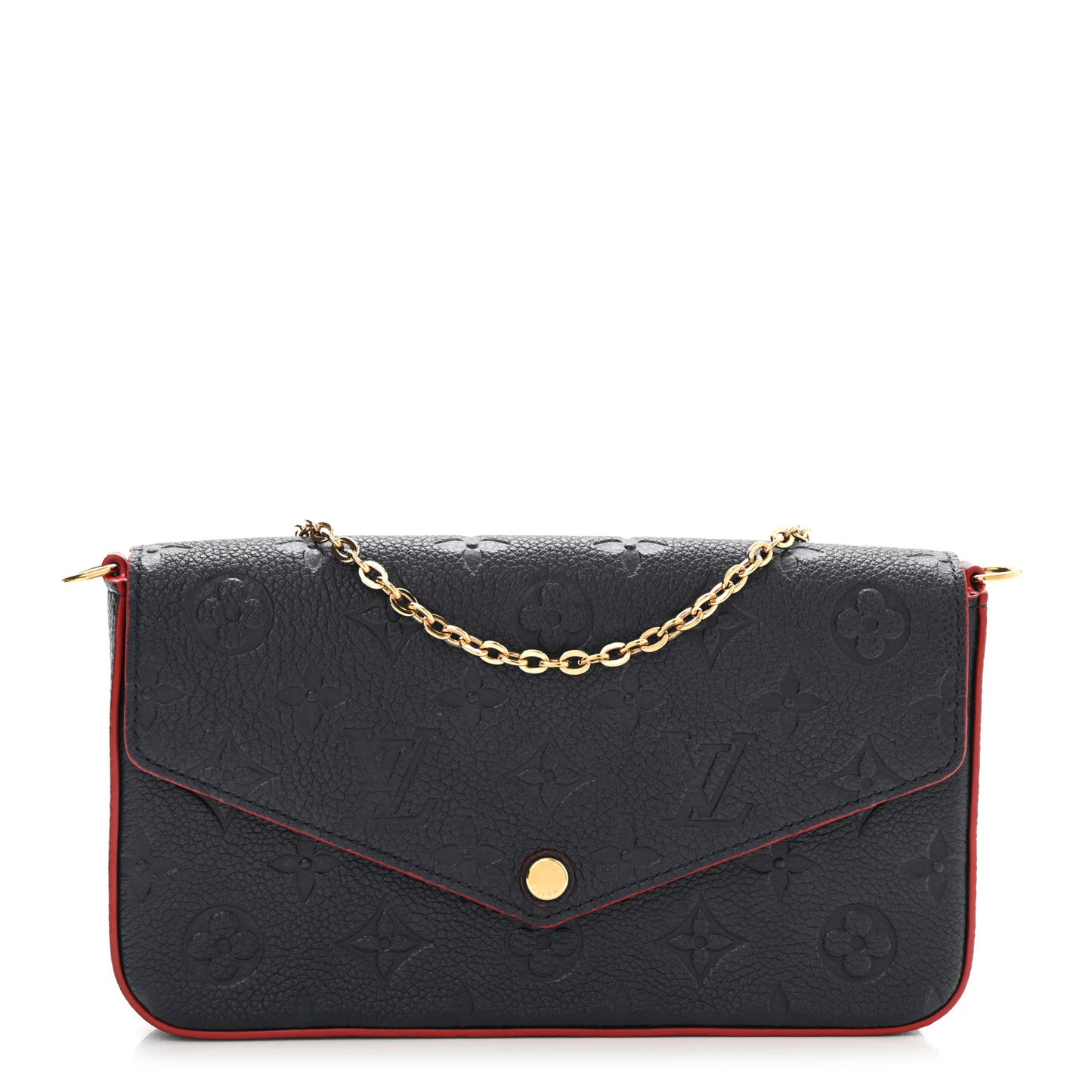 Empreinte Pochette Felicie Chain Wallet Marine Rouge