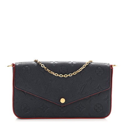 Louis Vuitton Empreinte Pochette Felicie Chain Wallet Marine Rouge 3 of 8