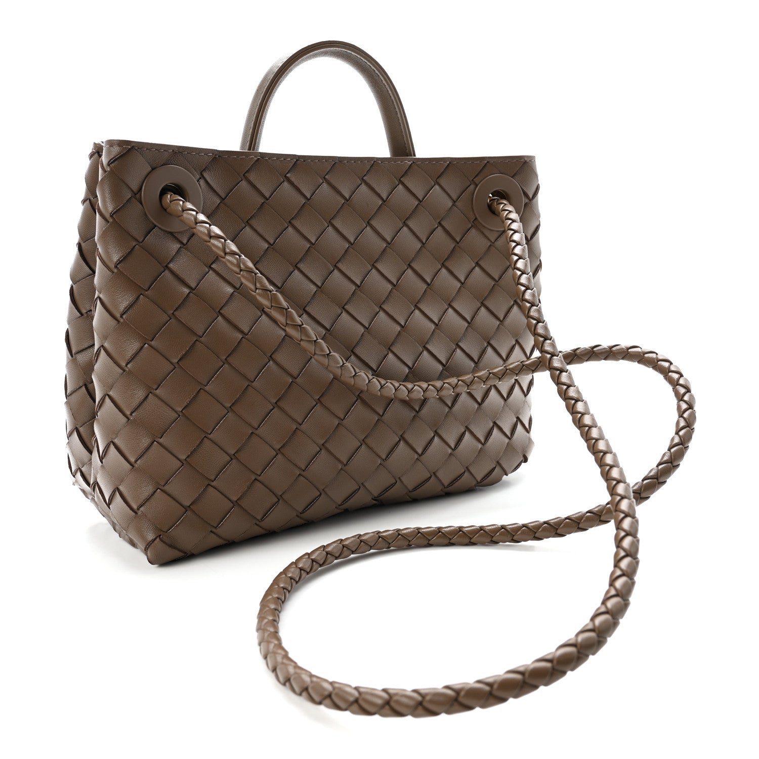 Bottega Veneta Nappa Intrecciato Small Andiamo Shoulder Bag Pinecone 3 of 10