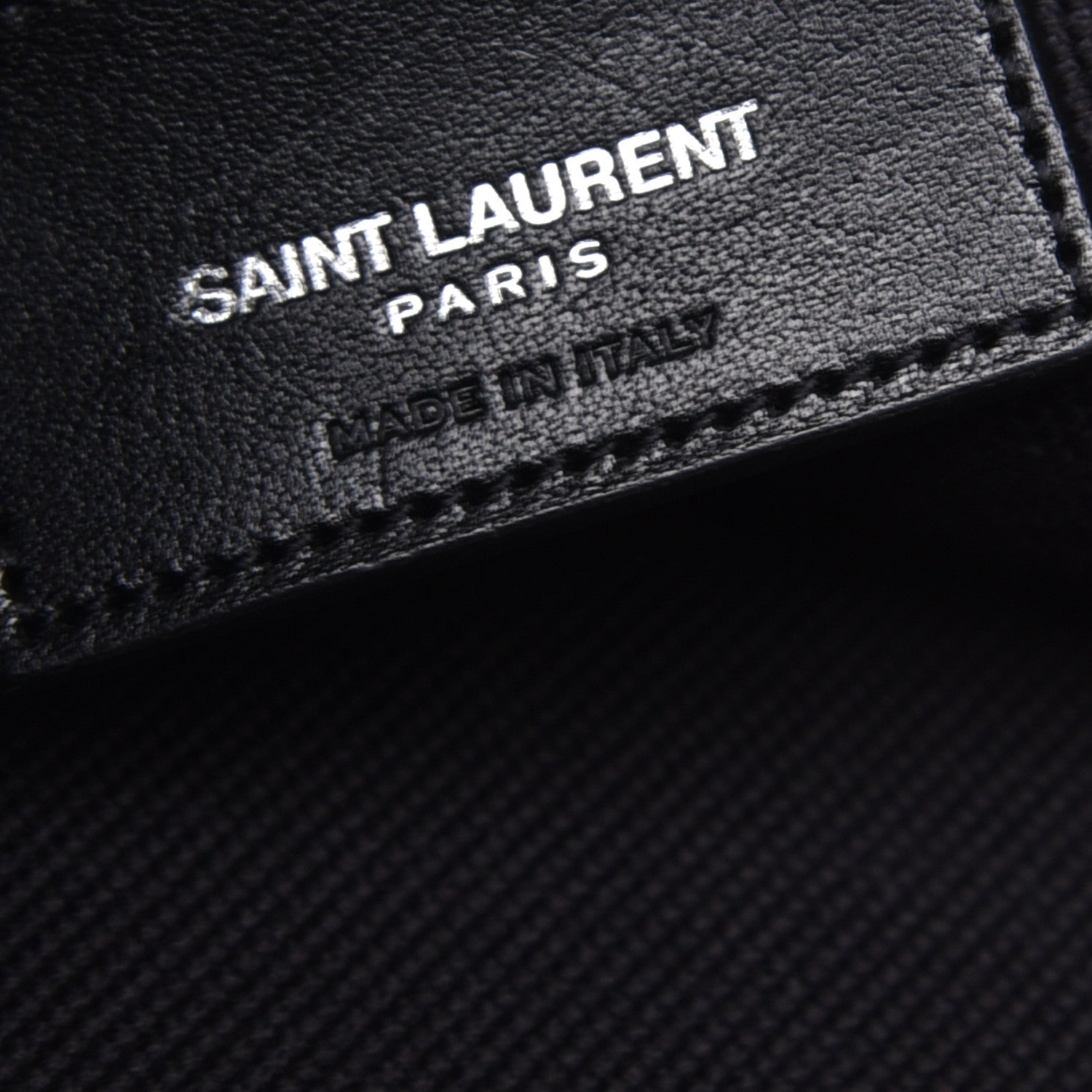 Saint Laurent Canvas Beach Shopping Tote Black Khaki 6 of 9
