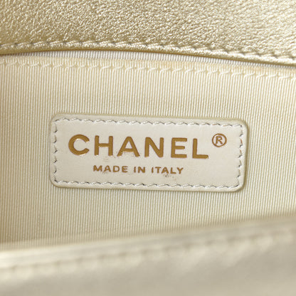 Chanel Lambskin Perforated Quilted Medium Boy Flap Gold 6 of 10