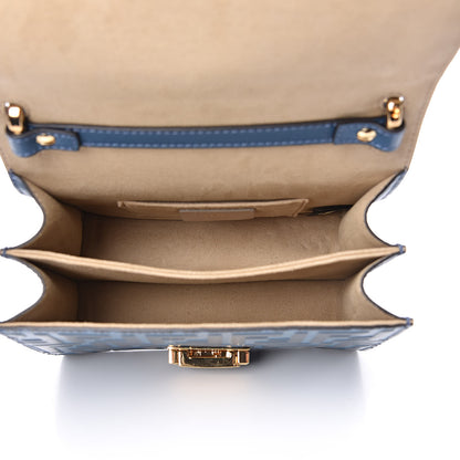 Fendi Vitello Liberty Bi-Color FF 1974 Embossed Small Kan U Shoulder Bag Balena Black 5 of 10