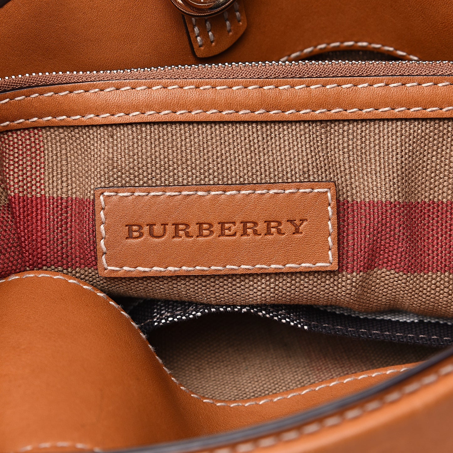 Canvas Mega Check Medium Ashby Hobo Saddle Brown
