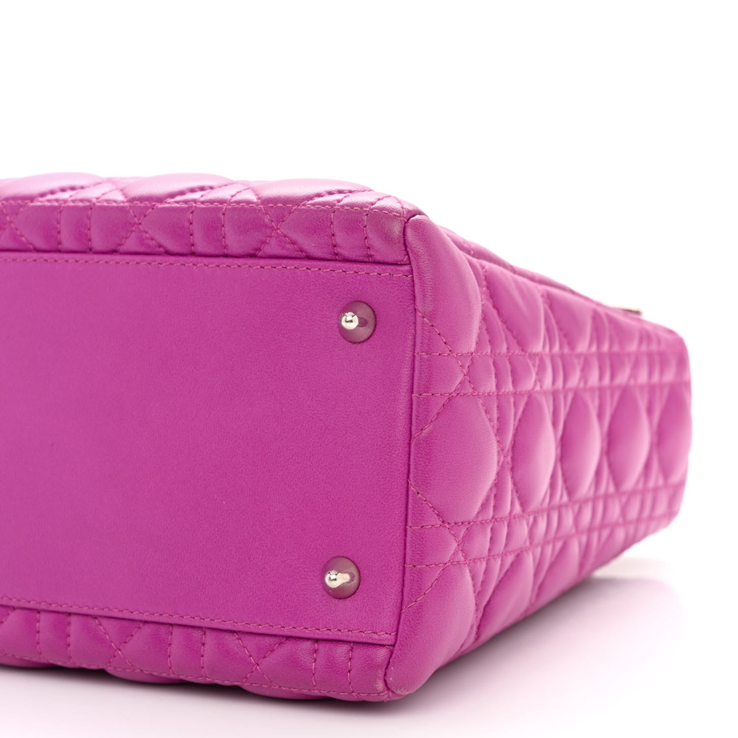 Christian Dior Lambskin Cannage Medium Lady Dior Pink 9 of 10