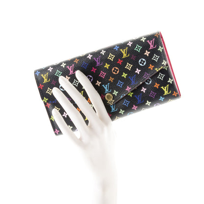 Louis Vuitton Monogram Multicolor Sarah Wallet NM Black Grenade 2 of 6