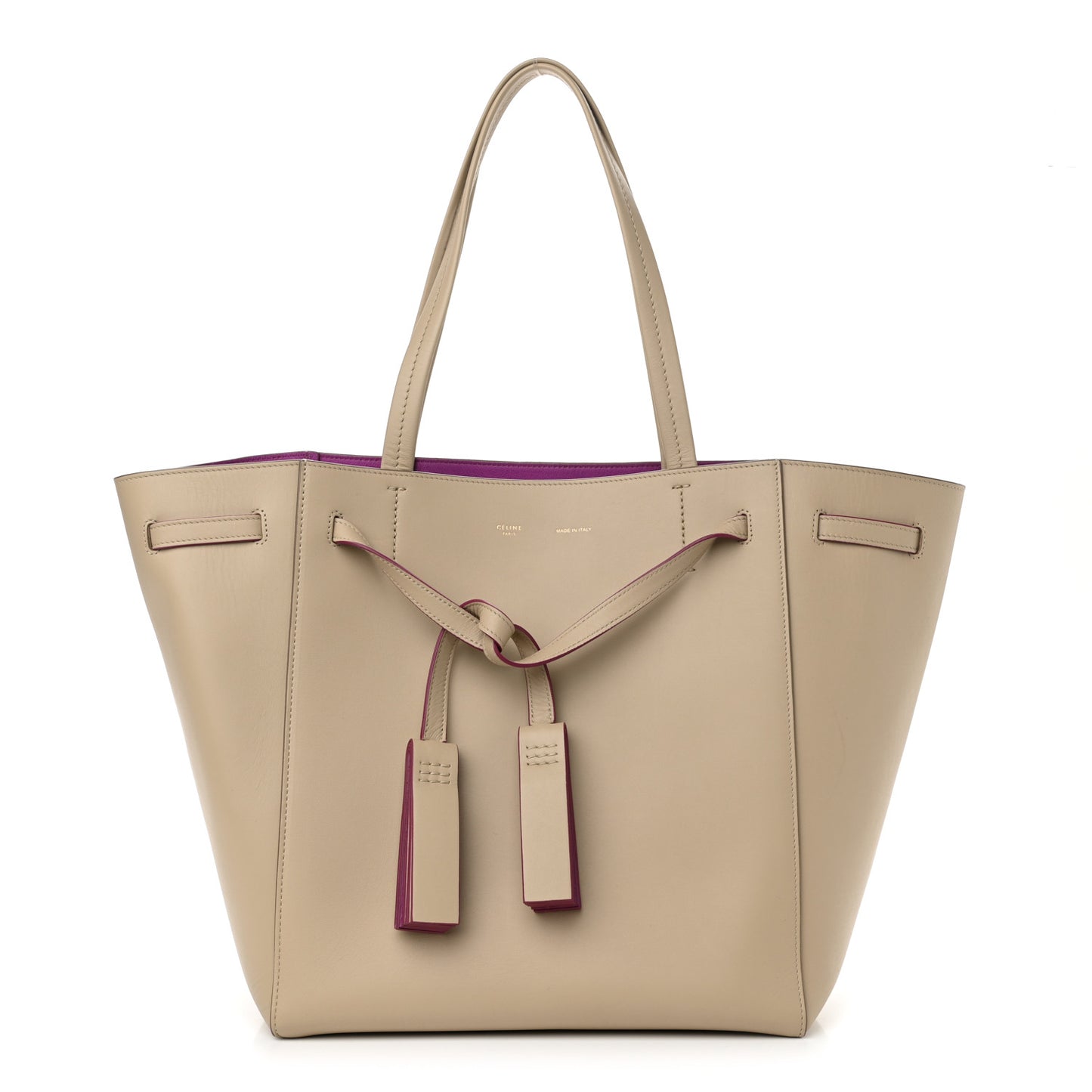 Smooth Calfskin Small Belt Cabas Phantom Beige