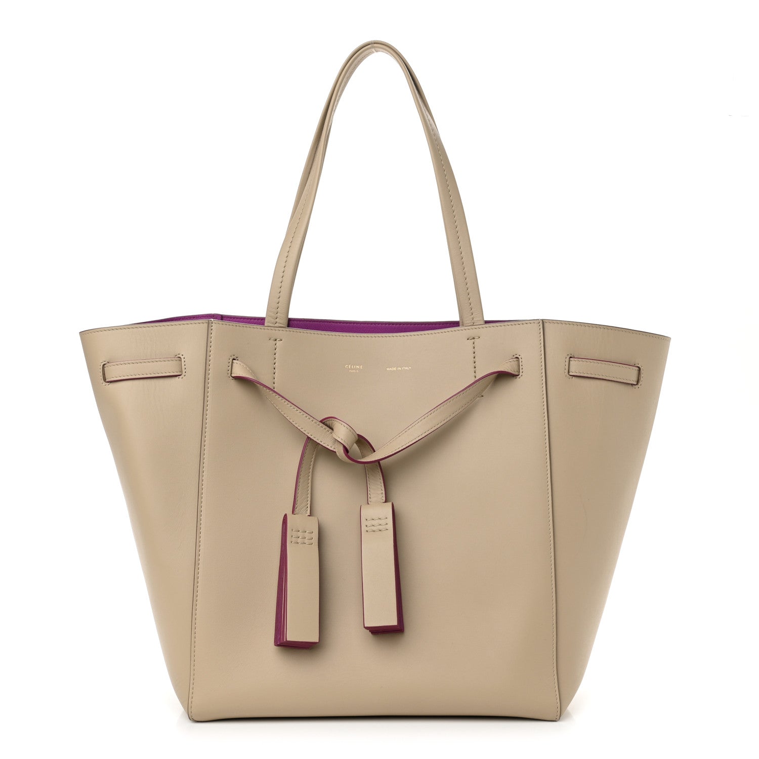 Celine Smooth Calfskin Small Belt Cabas Phantom Beige 1 of 14