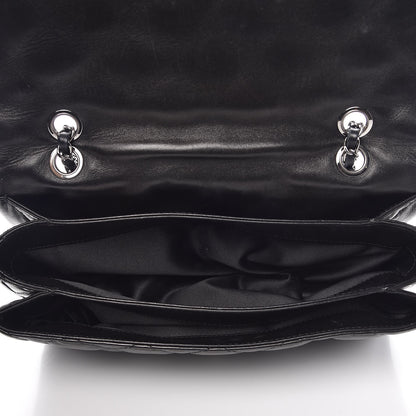 Chanel Lambskin Quilted 3 Accordion Flap Bag Black 5 of 15
