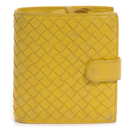 Bottega Veneta Nappa Intrecciato French Compact Wallet Yellow 1 of 10