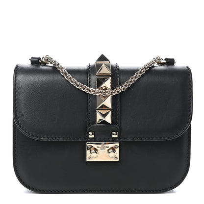 Valentino Garavani Vitello Small Glam Lock Rockstud Flap Black 1 of 8