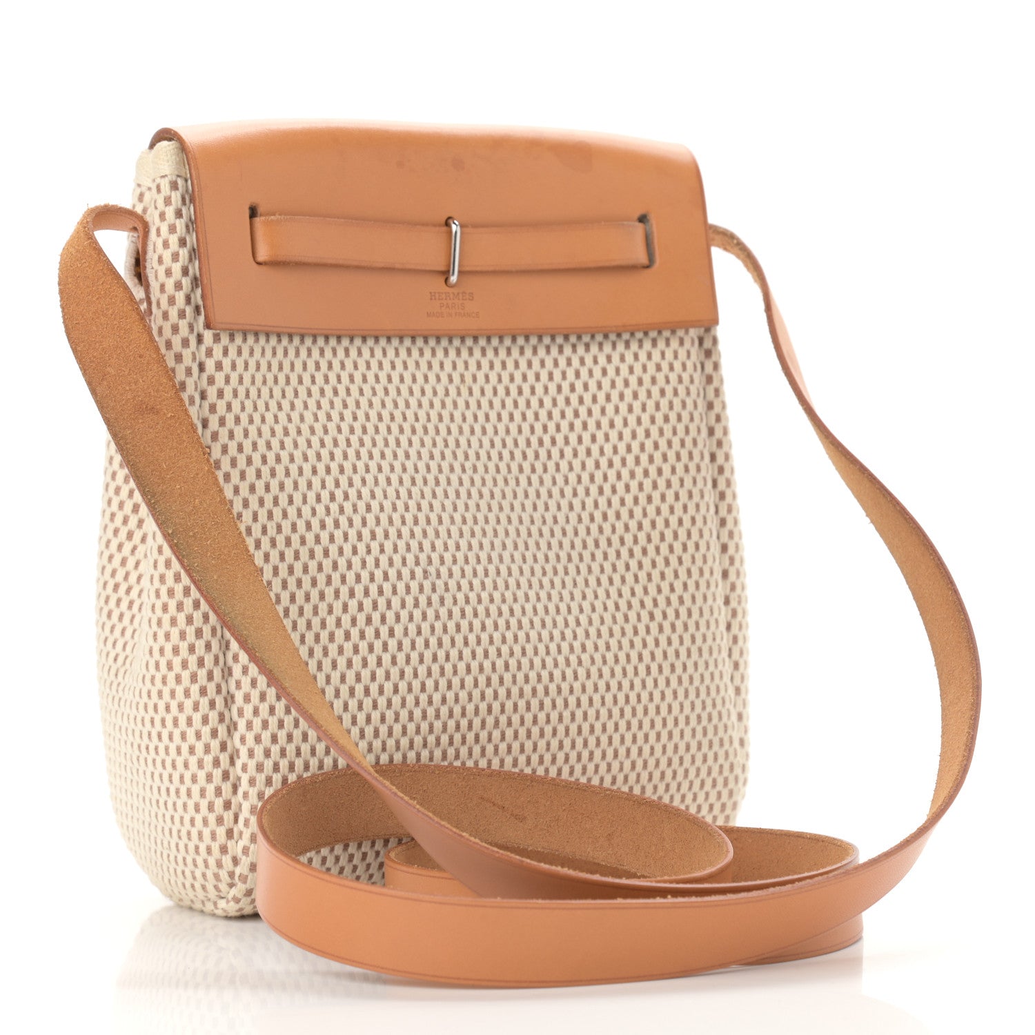Hermes Toile Vache Calfskin Herbag TPM Natural 3 of 13