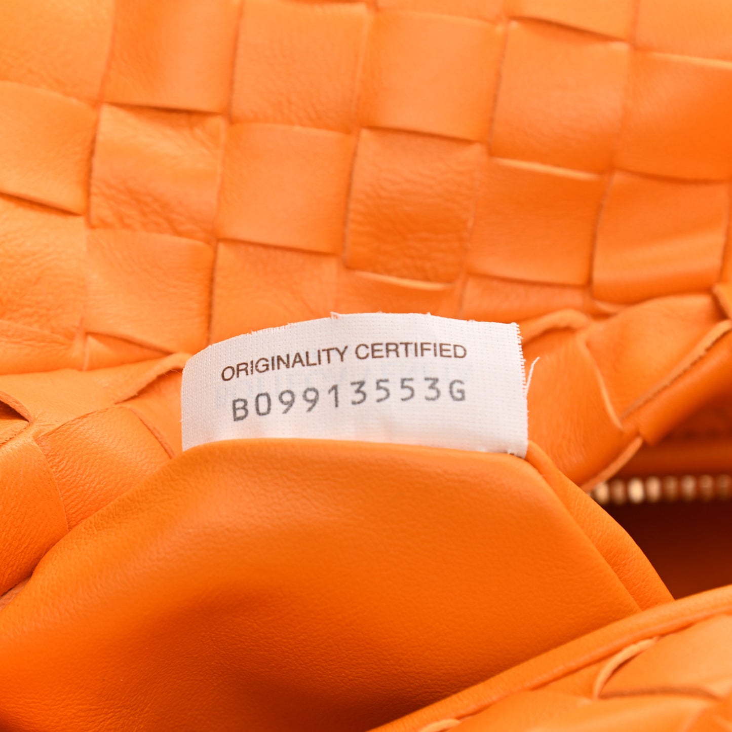 Nappa Intrecciato Teen Jodie Hobo Orange