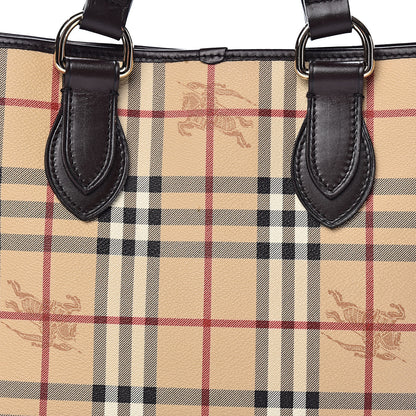 Burberry Haymarket Check Small Onslow Tote Chocolate 14 of 14