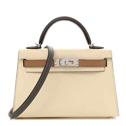 Hermes Epsom Mini Kelly Sellier 20 Nata Chai Gris Meyer 1 of 13