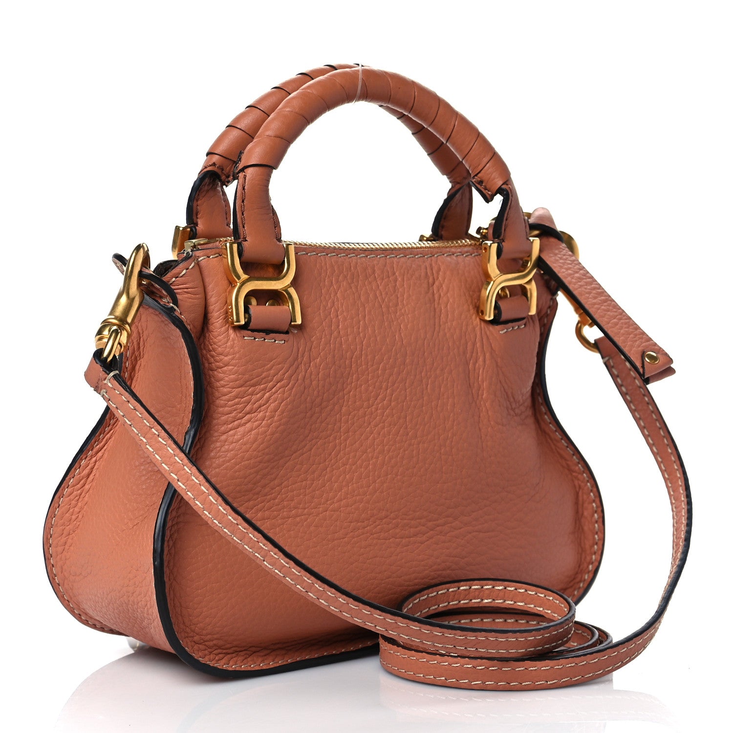Chloe Calfskin Mini Marcie Satchel Muted Brown 2 of 11