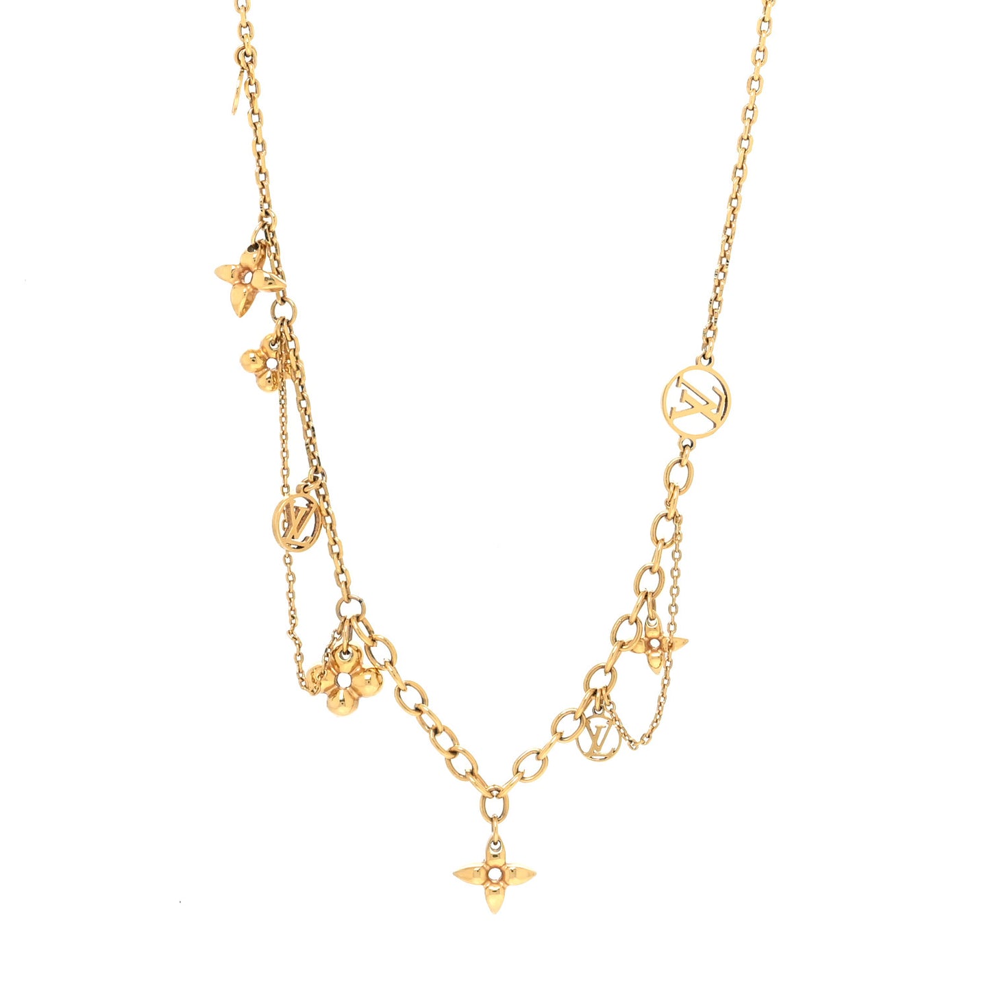Metal Blooming Supple Necklace Gold