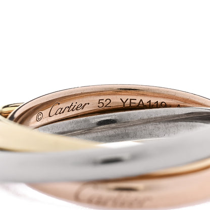 Cartier 18K Pink Yellow White Gold Small Trinity Ring 52 6 4 of 6