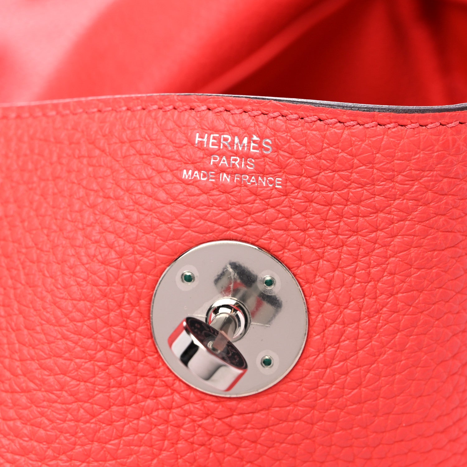 Hermes Taurillon Clemence Lindy 26 Rouge Pivoine 6 of 11