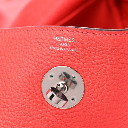 Hermes Taurillon Clemence Lindy 26 Rouge Pivoine 6 of 11