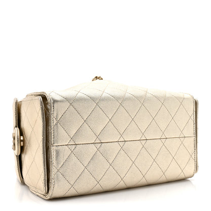 Chanel Metallic Caviar Quilted Small Chanel 25 Handbag Gold 4 of 10