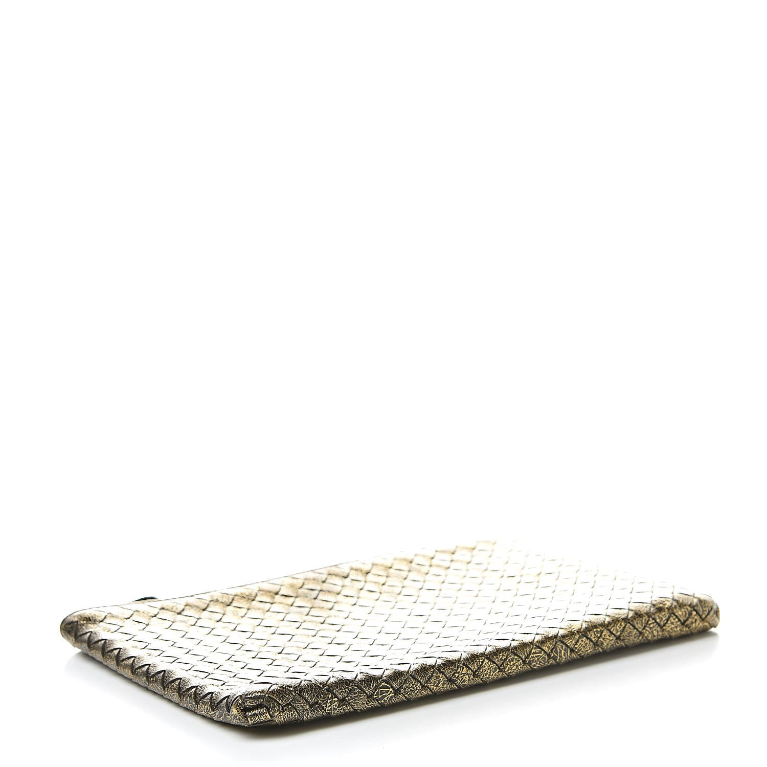 Bottega Veneta Metallic Calf Intrecciato Biletto Oro Scuro 4 of 7