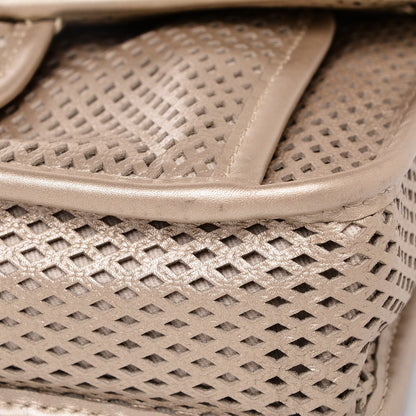 Chanel Metallic Perforated Calfskin Small Up In The Air Flap Light Gold 9 of 13