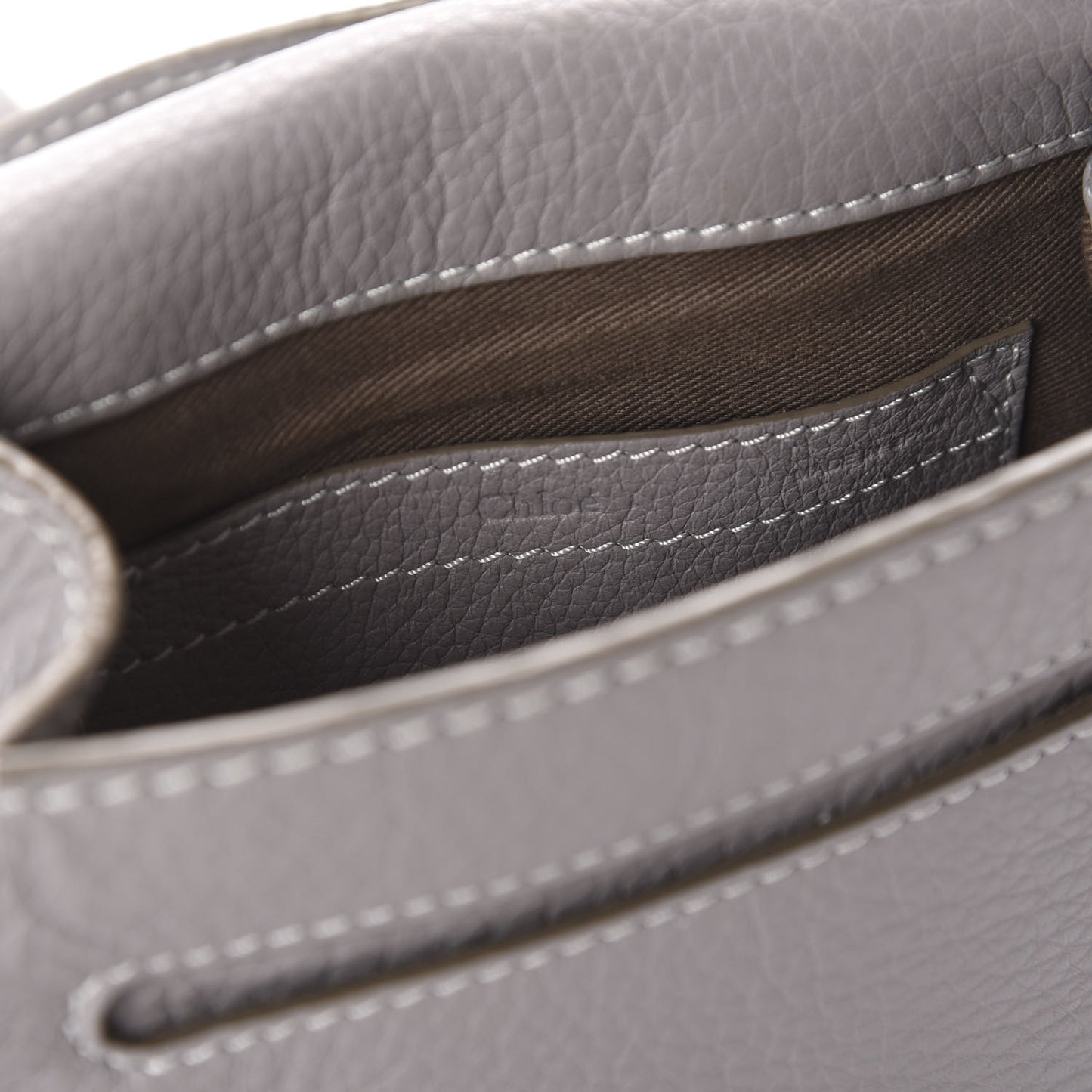 Calfskin Mini Marcie Round Crossbody Bag Cashmere Grey