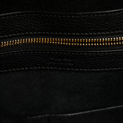 Celine Soft Grained Calfskin Small Belt Cabas Phantom Black 6 of 10