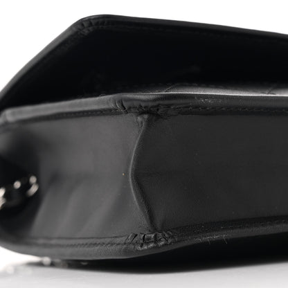 Chanel Calfskin Quilted Cambon Wallet on Chain WOC Black 10 of 11
