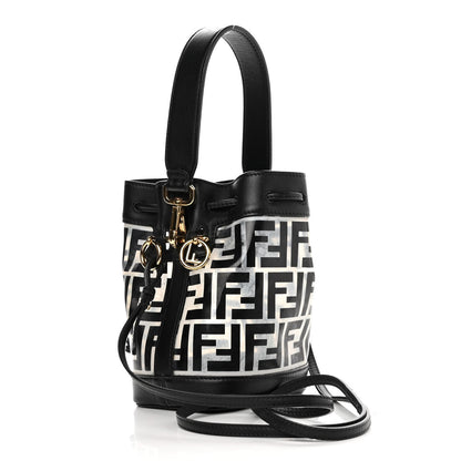Fendi TPU FF Vitello Grace F is Fendi Mini Mon Tresor Bucket Bag Black 3 of 9