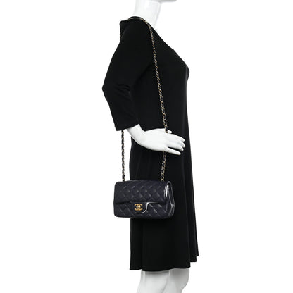 Chanel Caviar Quilted Mini Rectangular Flap Navy 2 of 12