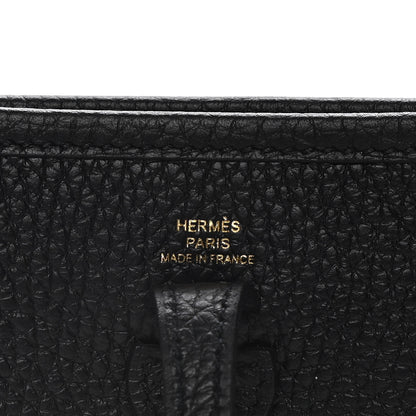 Hermes Taurillon Clemence Evelyne TPM Black 7 of 11