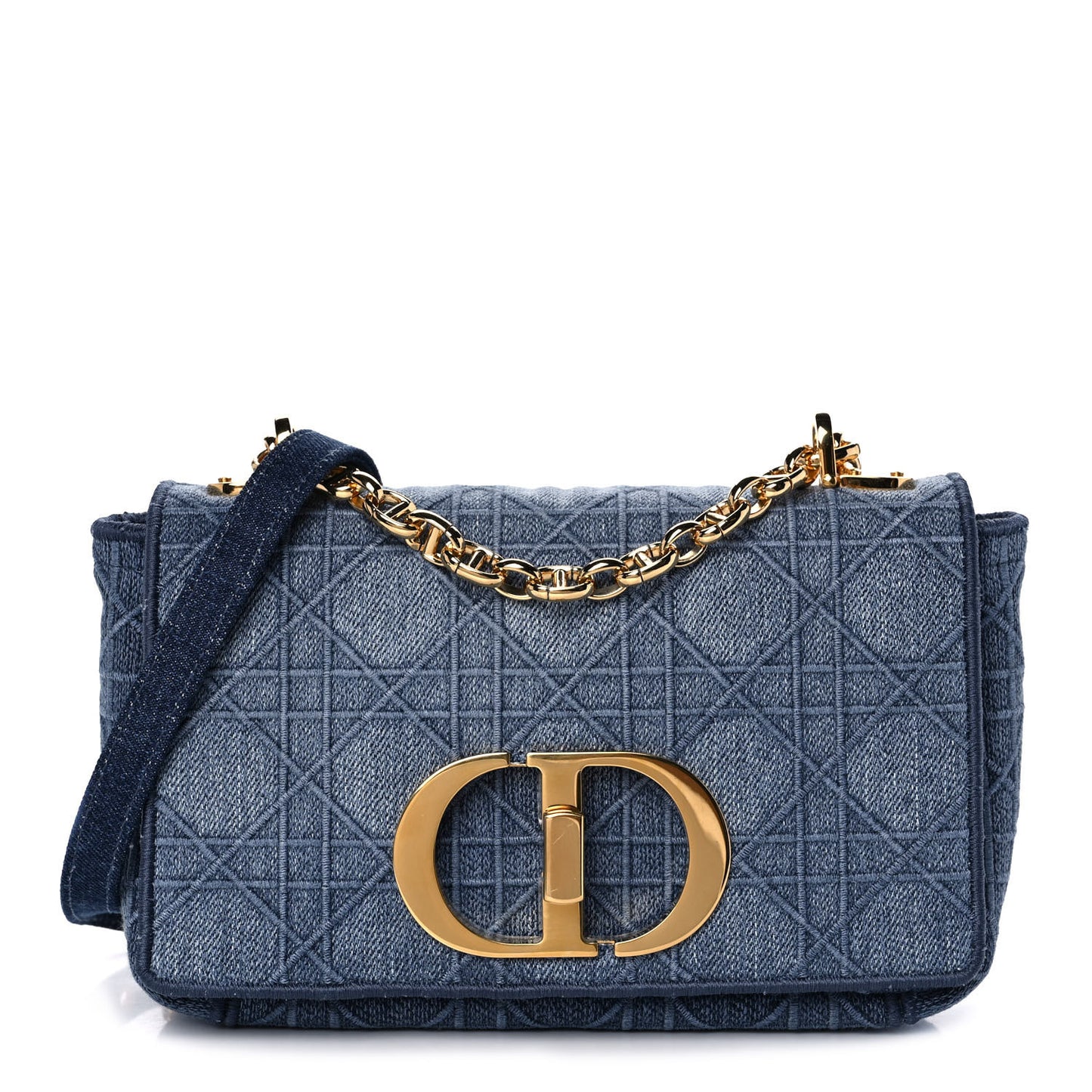 Denim Cannage Small Caro Bag Blue