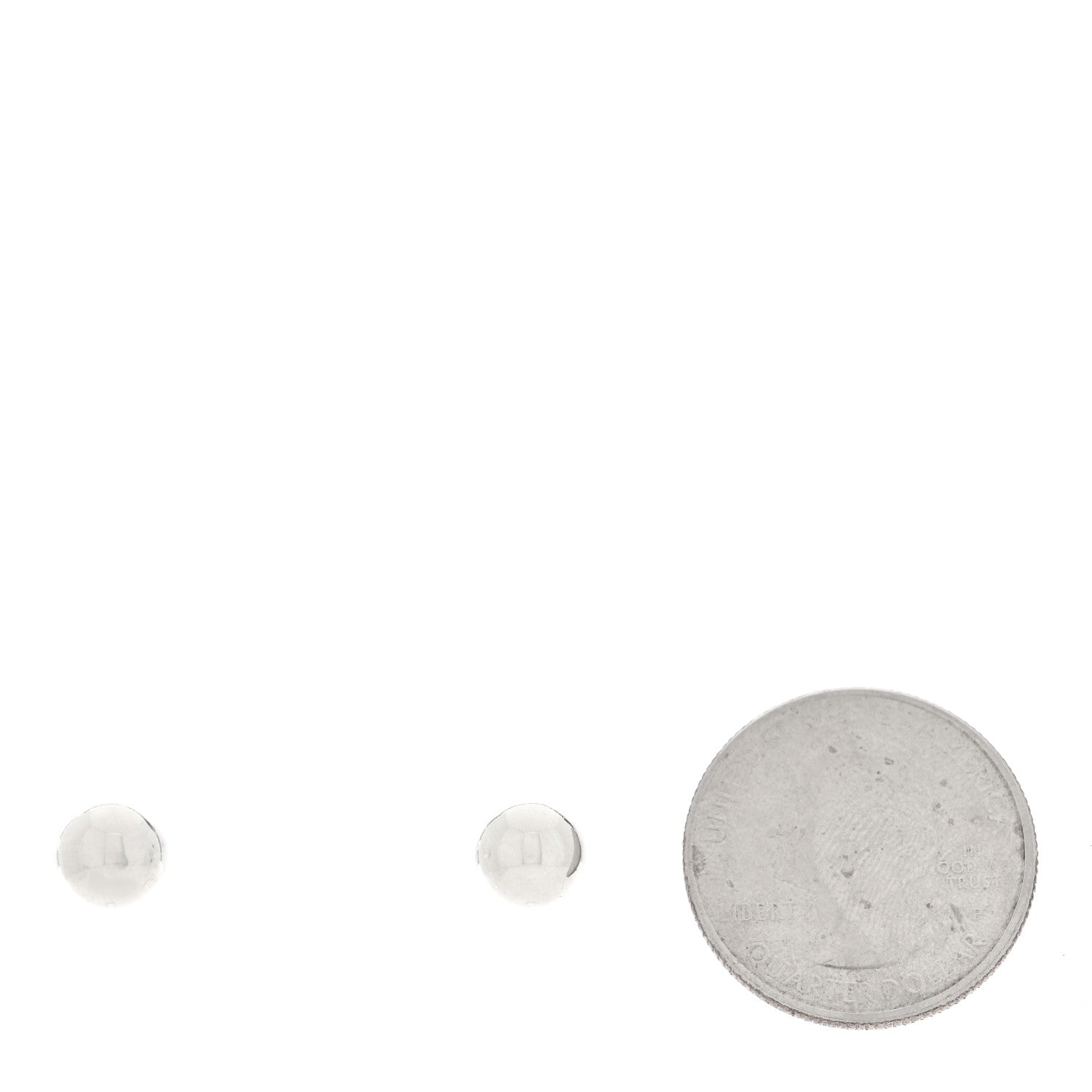 Tiffany Sterling Silver 8mm Hardwear Ball Earrings 2 of 5