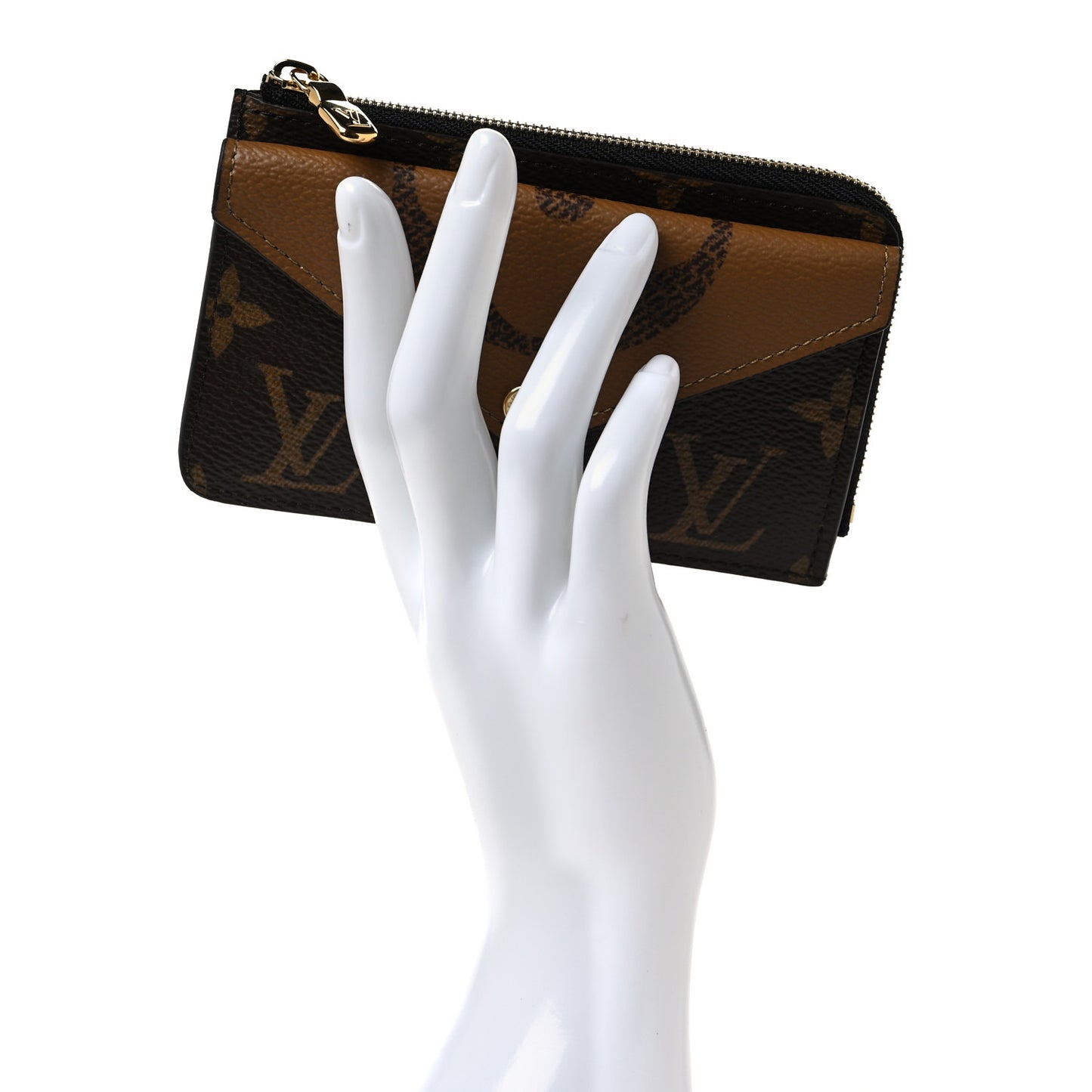 Reverse Monogram Recto Verso Card Holder Brown