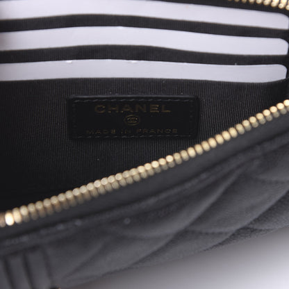 Chanel Caviar Quilted Boy Flat Wallet Pouch Black 8 of 11
