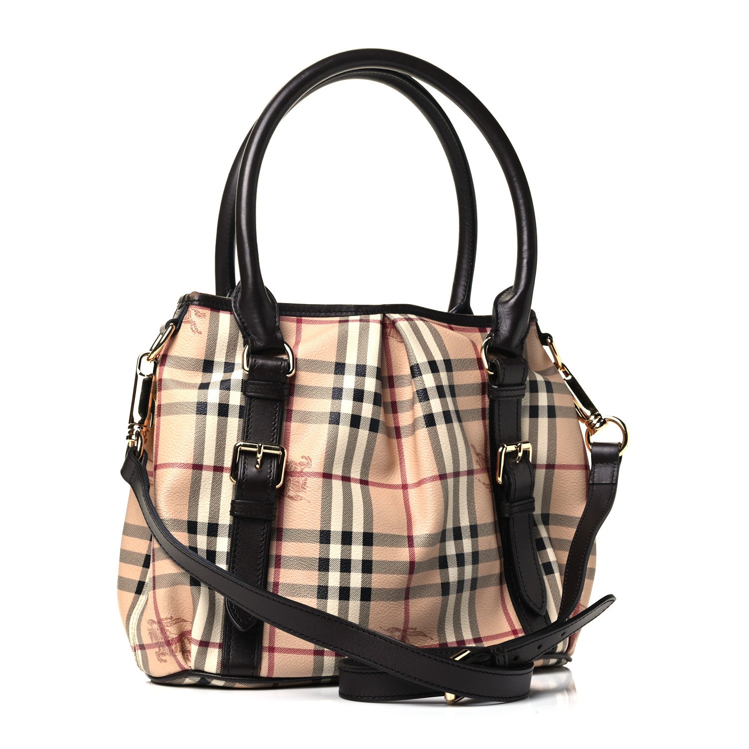 Burberry Haymarket Check Small Northfield Tote Chocolate 2 of 4