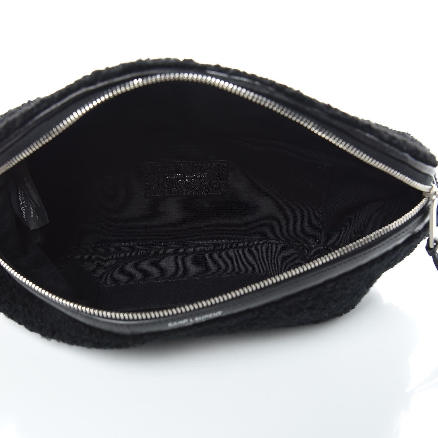 Saint Laurent Shearling Belt Bag Black 5 of 8