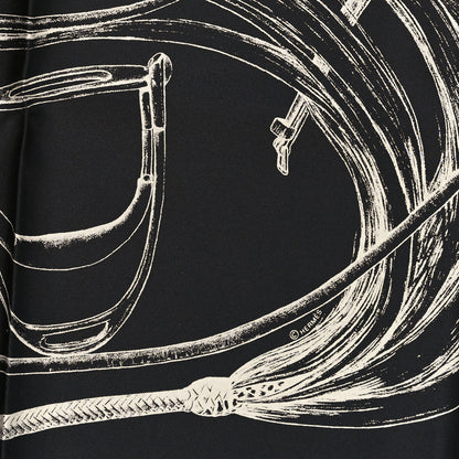 Hermes Silk Project Carres Scarf 90 Black White 3 of 4
