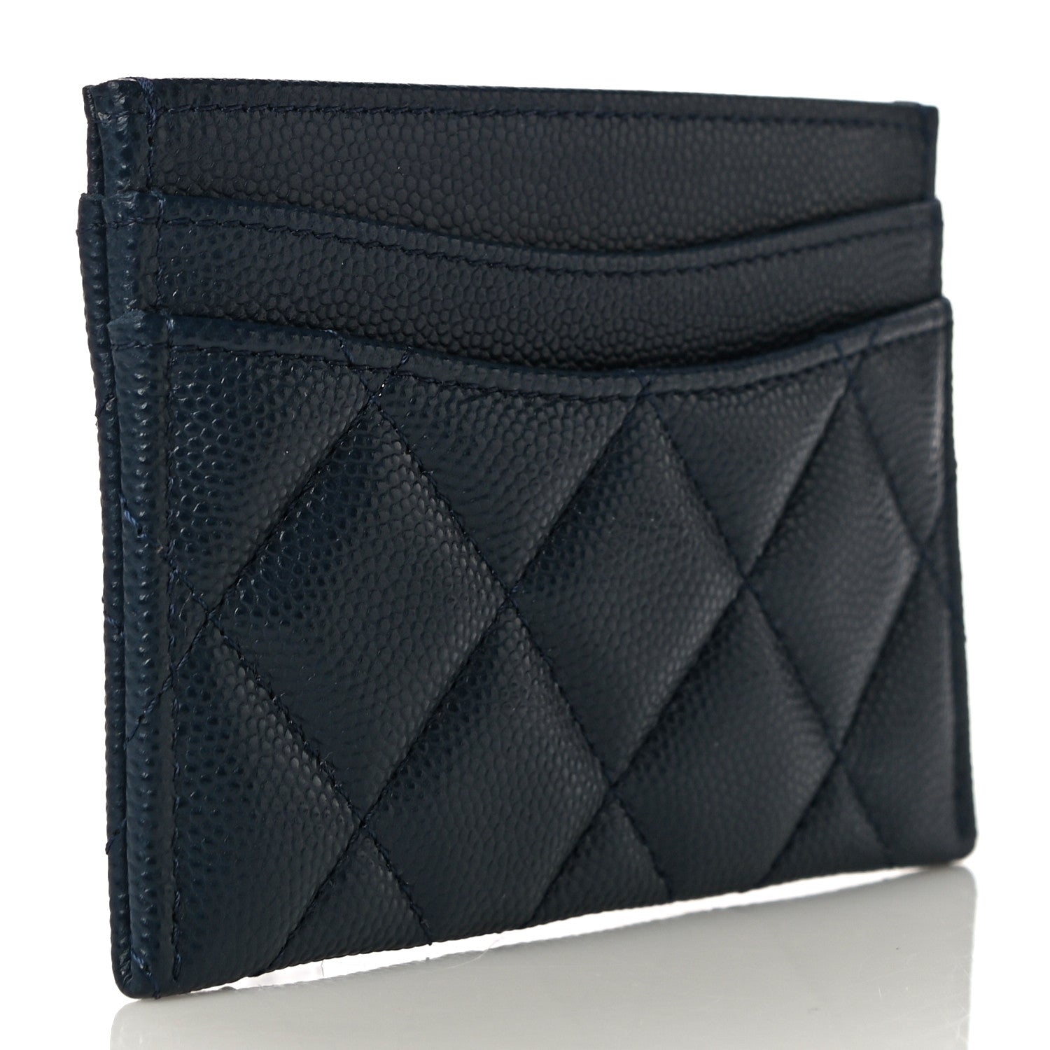 Chanel Caviar Quilted Card Holder Navy 3 of 12