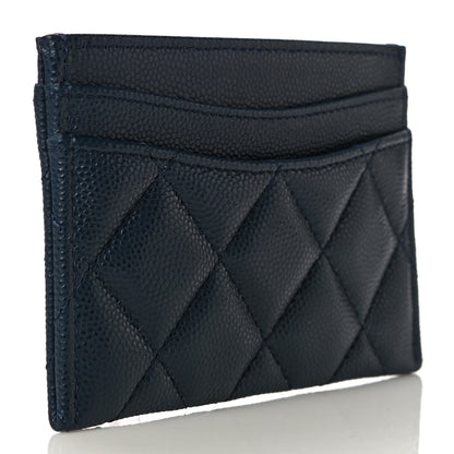 Chanel Caviar Quilted Card Holder Navy 3 of 12