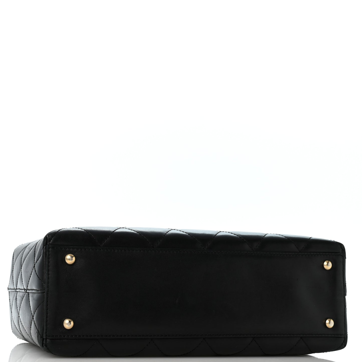 Lambskin Quilted Shoulder Bag Black Black