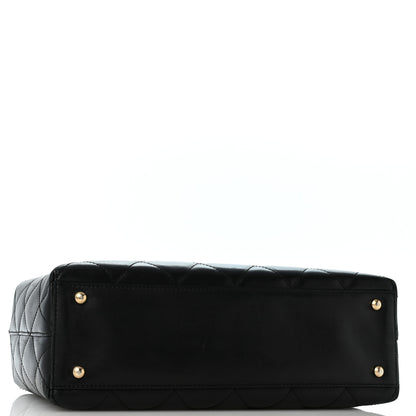 Chanel Lambskin Quilted Shoulder Bag Black Black 5 of 14