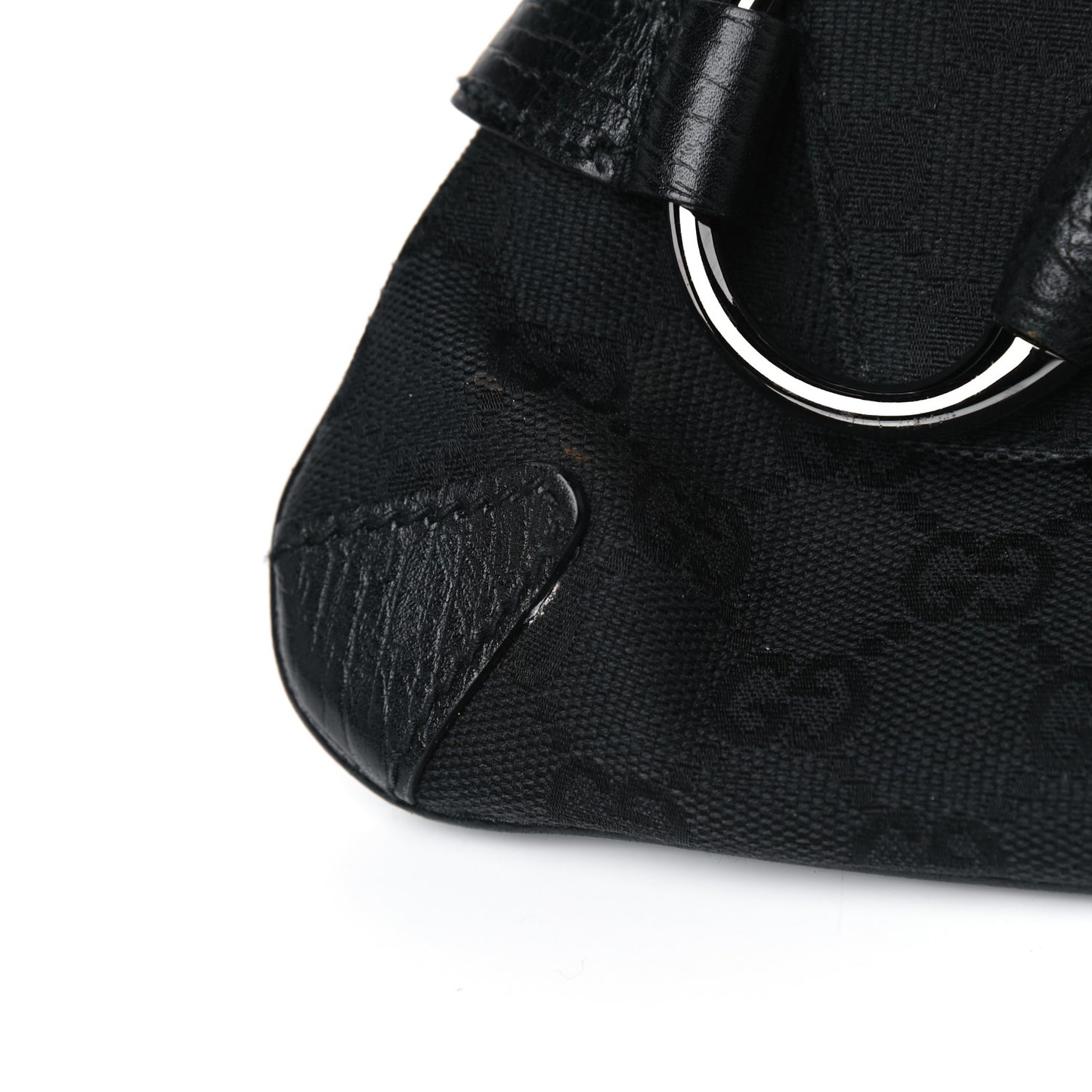 Monogram Horsebit Chain Clutch Black