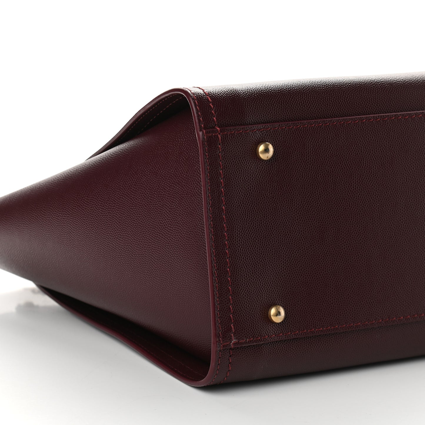 Caviar Small Studded Deauville Tote Burgundy