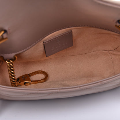 Gucci Calfskin Matelasse Super Mini GG Marmont Shoulder Bag Porcelain Rose 7 of 10
